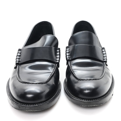 Chanel Shiny Calfskin Logo Loafers 38.5 Black 3 of 8