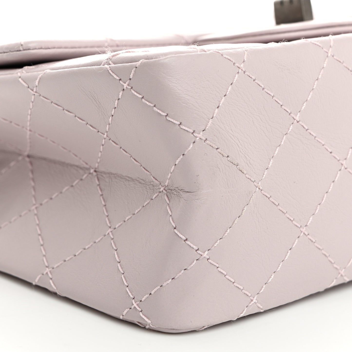 Aged Calfskin Quilted 2.55 Reissue Mini Flap Lilac