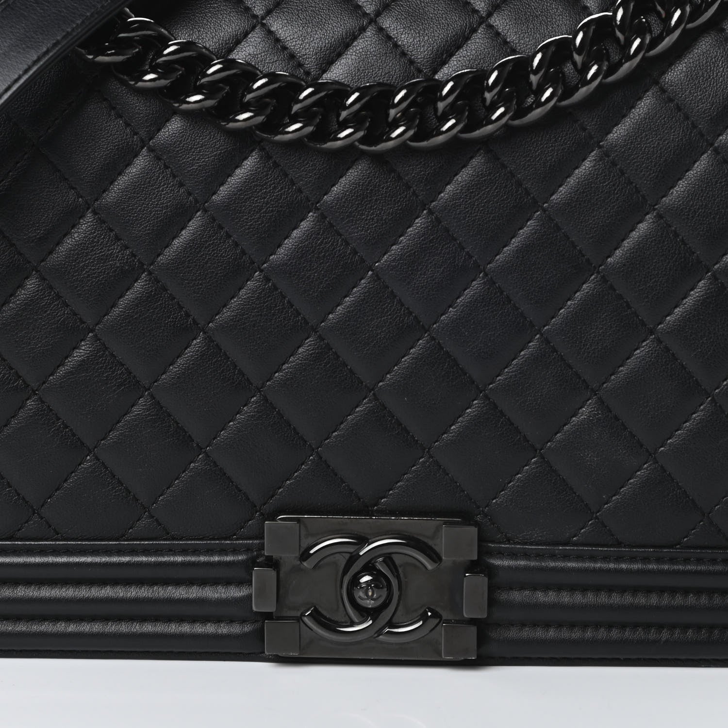 Chanel Calfskin Quilted New Medium Boy Flap So Black 8 of 13