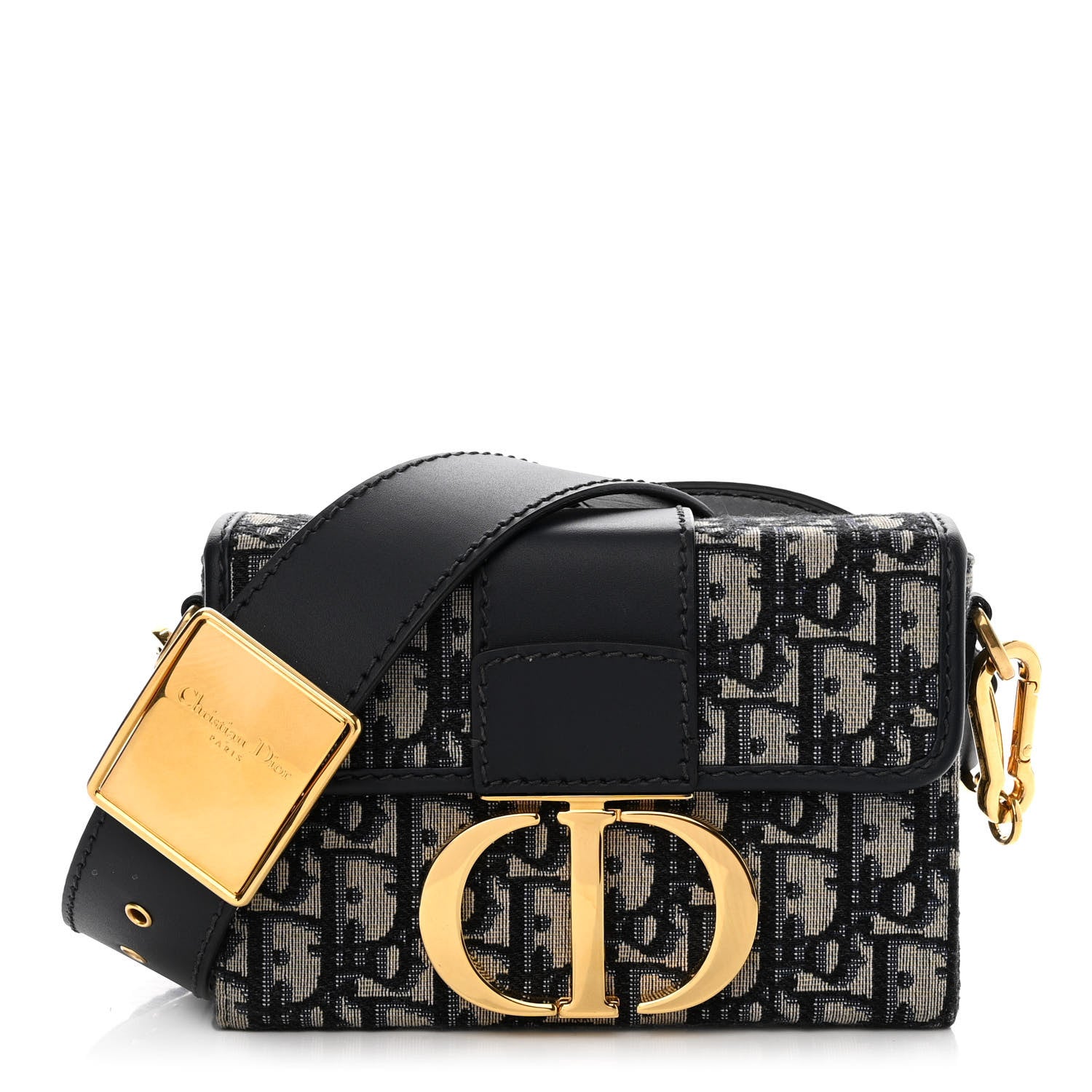 Christian Dior Oblique 30 Montaigne Box Bag Blue 1 of 9