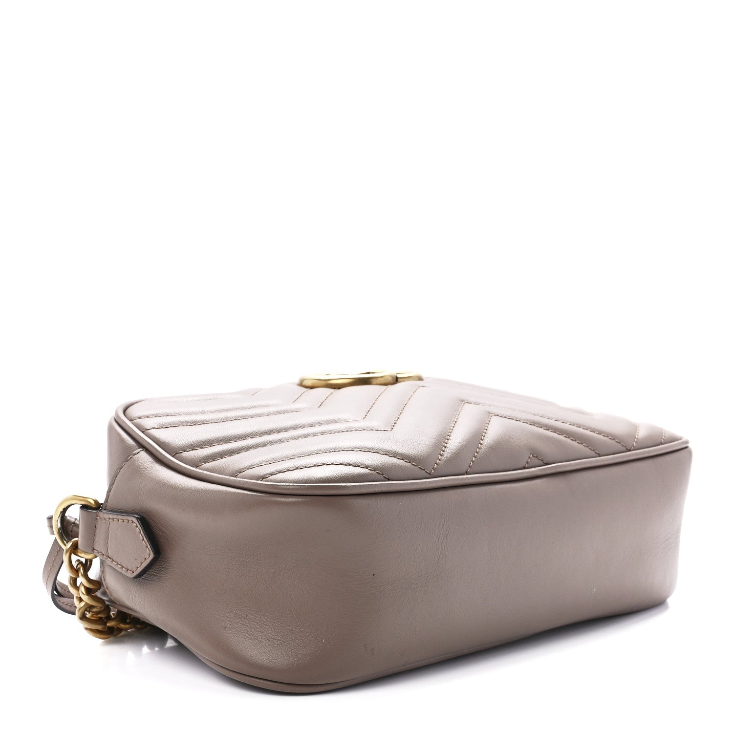 Gucci Calfskin Matelasse Small GG Marmont Chain Shoulder Bag Porcelain Rose 4 of 12