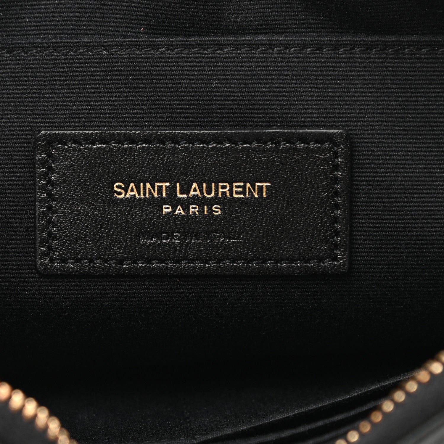 Saint Laurent Calfskin Matelasse Chevron Monogram A5 Wristlet Black 6 of 7