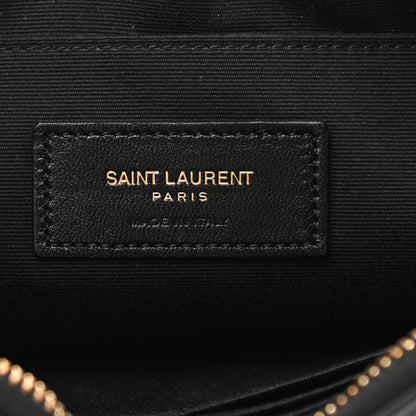 Saint Laurent Calfskin Matelasse Chevron Monogram A5 Wristlet Black 6 of 7