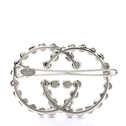 Gucci Crystal Interlocking G Hair Clip Silver 3 of 4