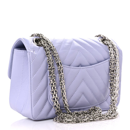 Chanel Aged Calfskin Chevron Quilted 2.55 Reissue Mini Flap Light Purple 3 of 10