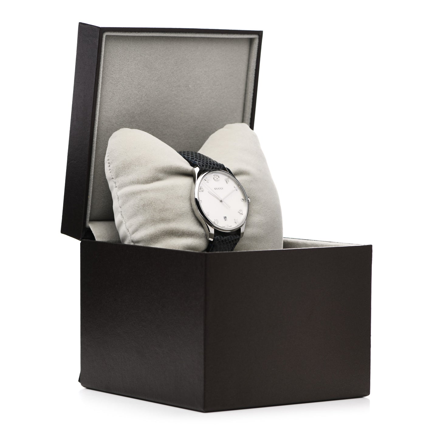 Stainless Steel Calfskin Mother of Pearl 36mm G-Timeless Charm Quartz Watch
