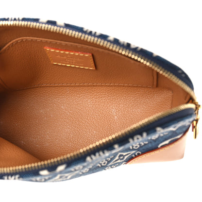 Louis Vuitton Jacquard Since 1854 Cosmetic Pouch PM Blue 5 of 9