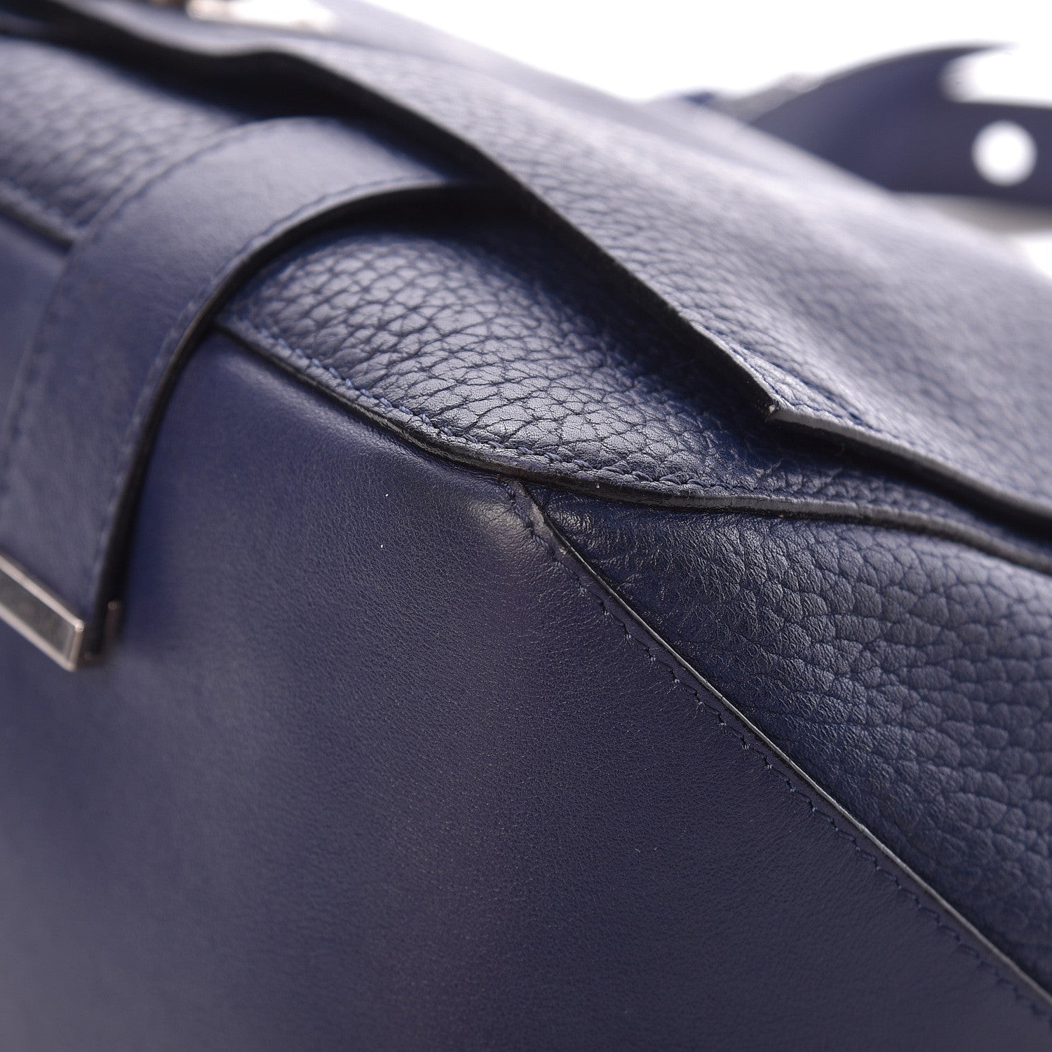Proenza Schouler Pebbled Calfskin Double Sided PS Courier Bag Indigo 12 of 17
