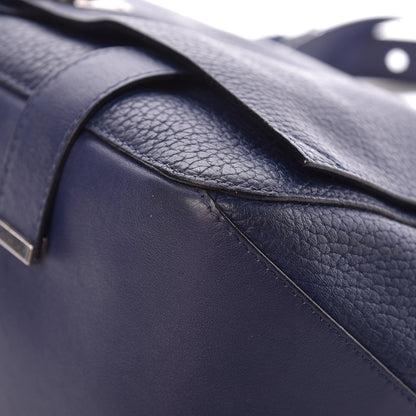 Proenza Schouler Pebbled Calfskin Double Sided PS Courier Bag Indigo 12 of 17