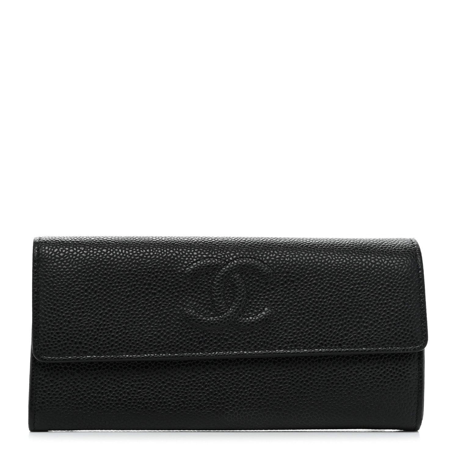 Chanel Caviar Timeless CC Large Gusset Flap Wallet Black 1 of 9