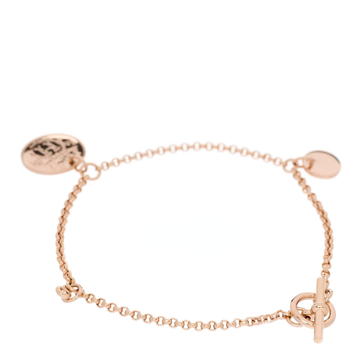 18K Rose Gold Diamond PM Ex-Libris Bracelet ST