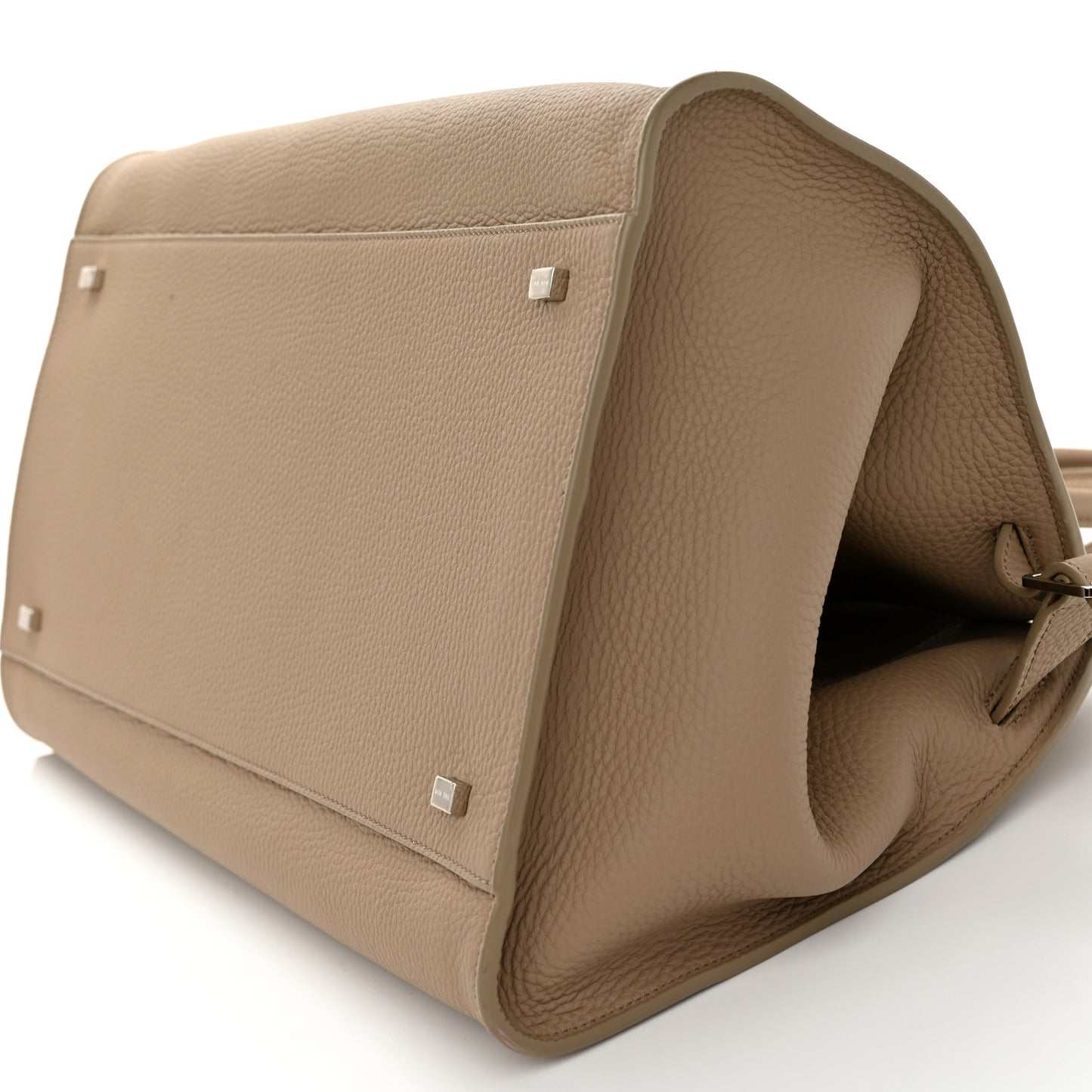 Matte Grained Calfskin Soft Margaux 15 Dark Taupe