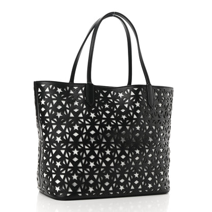 Givenchy Calfskin Lazer Cut Medium Antigona Tote Black White 4 of 10
