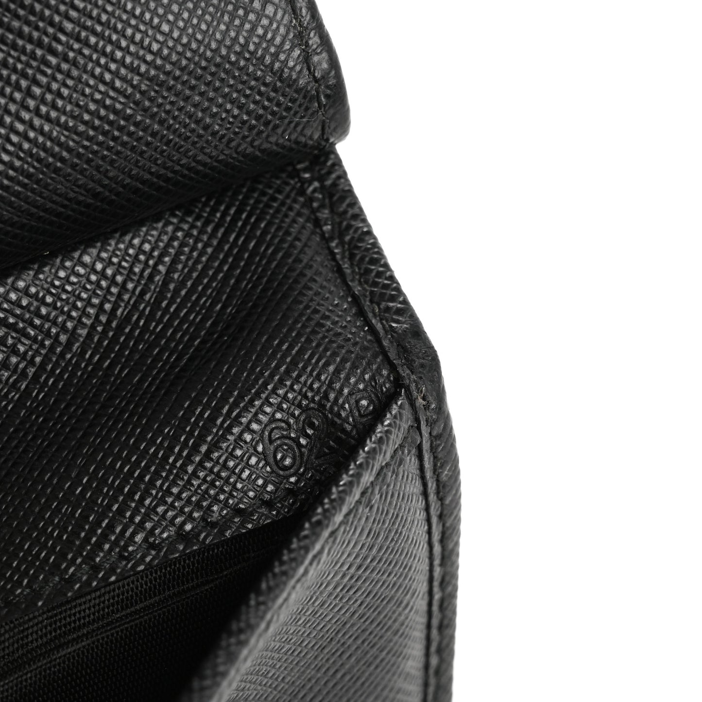 Saffiano Metal Tab Wallet Black