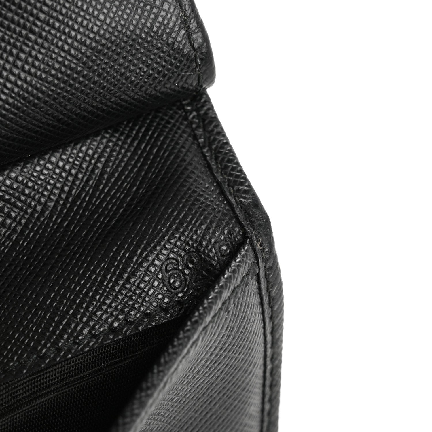Prada Saffiano Metal Tab Wallet Black 7 of 13