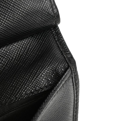 Prada Saffiano Metal Tab Wallet Black 7 of 13
