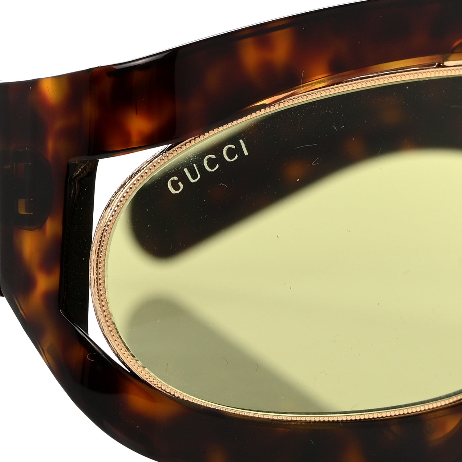 Gucci Oval Sunglasses GG0233S Tortoiseshell Gold 7 of 10