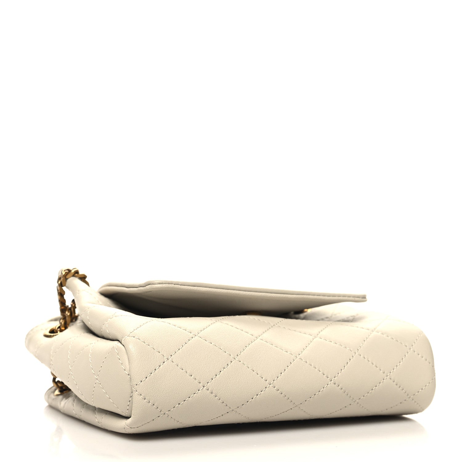 Saint Laurent Lambskin Quilted Monogram Mini Nolita Crema Soft 4 of 12