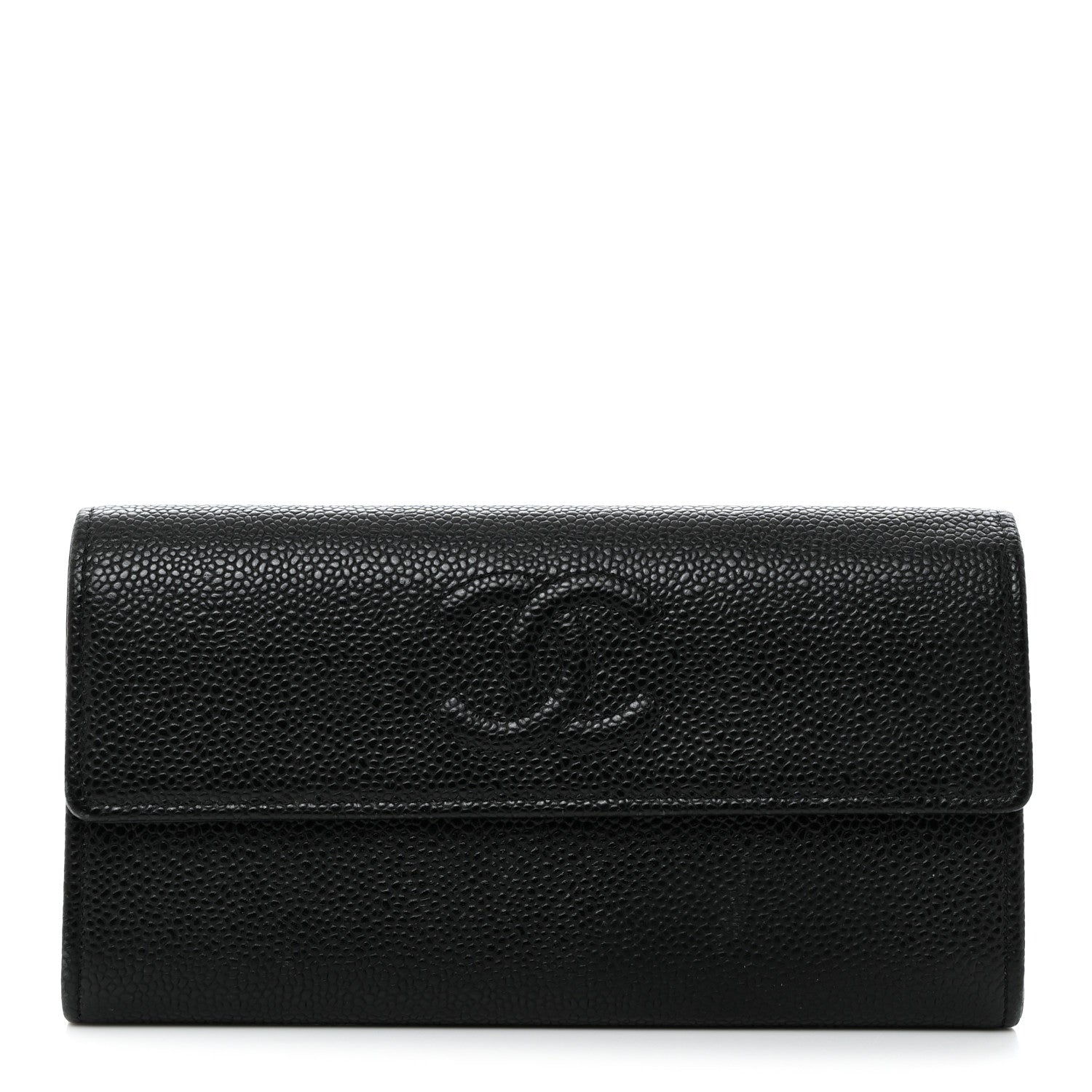 Chanel Caviar Timeless CC Large Gusset Flap Wallet Black 1 of 12