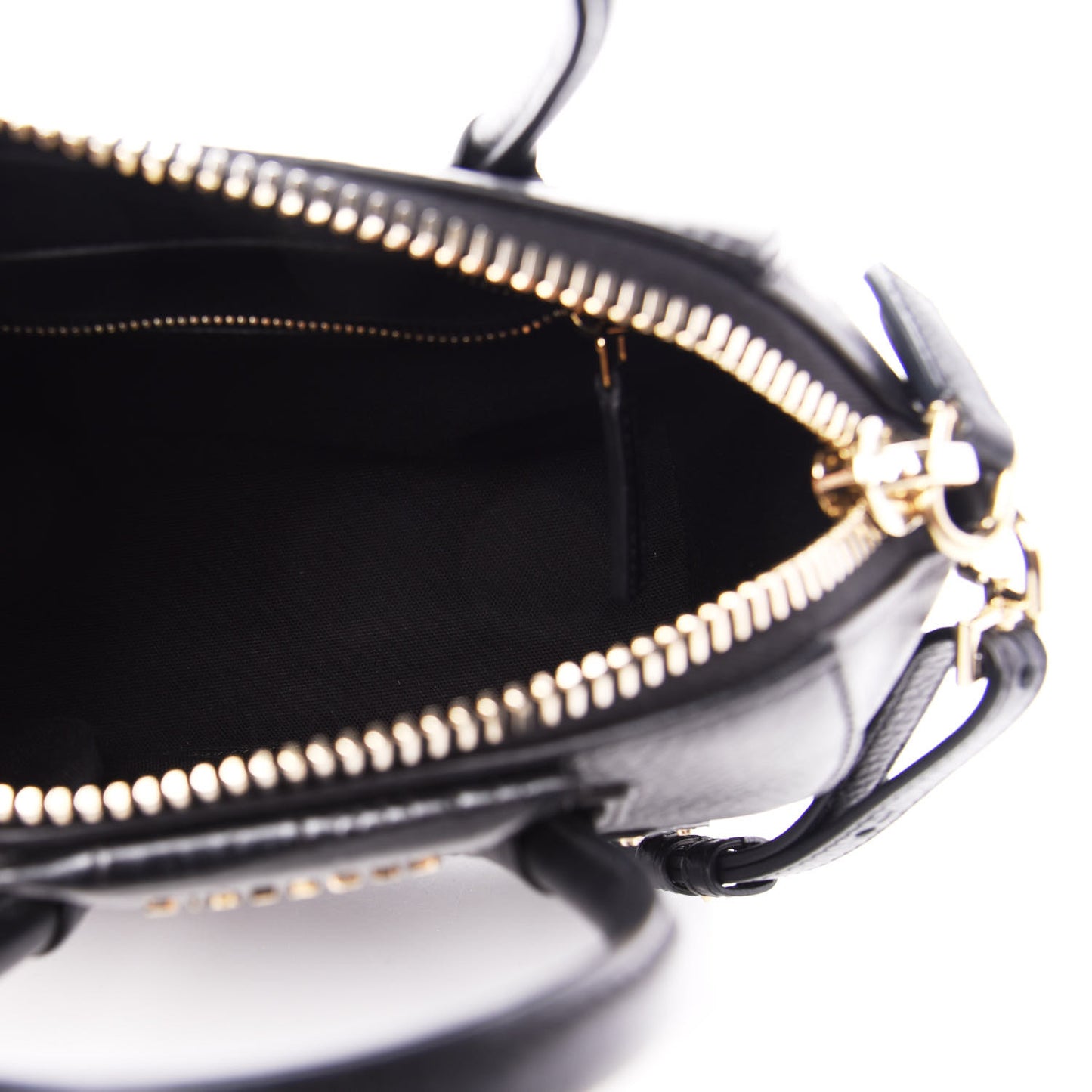Calfskin Crocodile Embossed Antigona Black