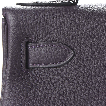 Hermes Togo Matte Alligator Kelly Retourne Touch 28 Raisin Prunoir 11 of 36