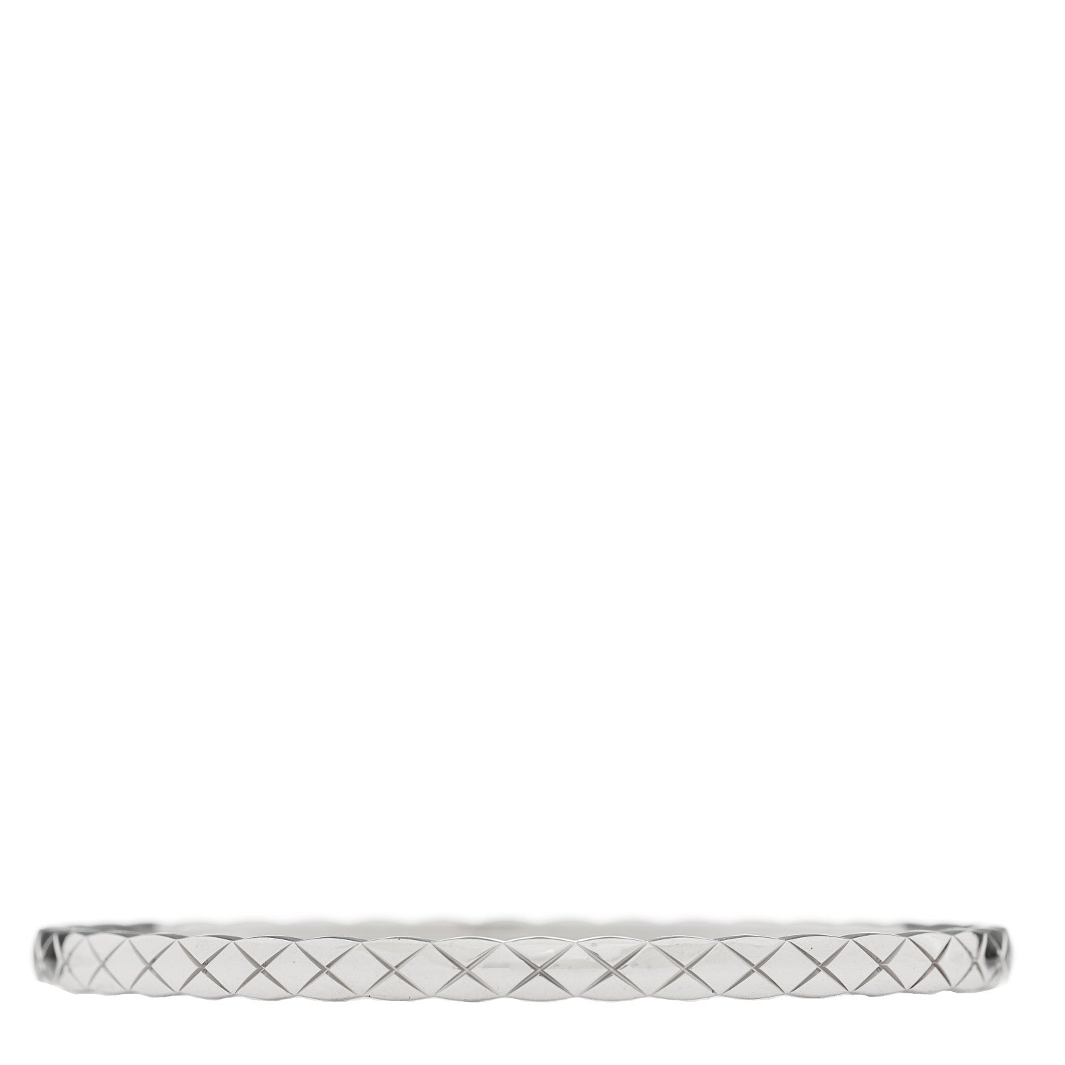 Chanel 18K White Gold Mini Coco Crush Bangle Bracelet S 2 of 4