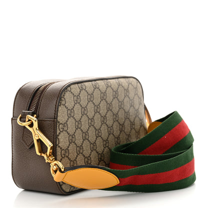 Gucci GG Supreme Monogram Web Neo Vintage Shoulder Bag Beige New Acero Crop 3 of 15