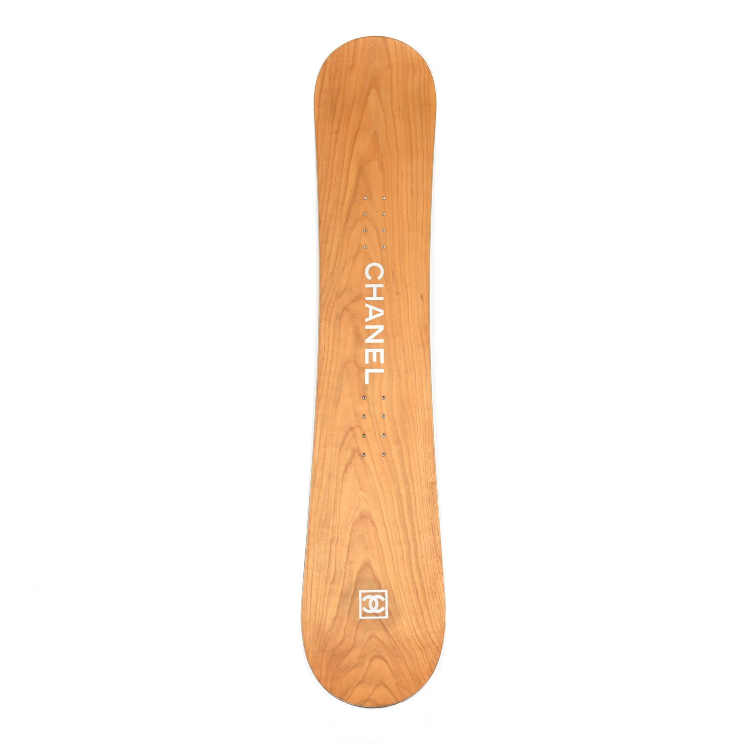 Chanel Wood Logo Snowboard Natural White 2 of 7