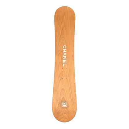 Chanel Wood Logo Snowboard Natural White 2 of 7