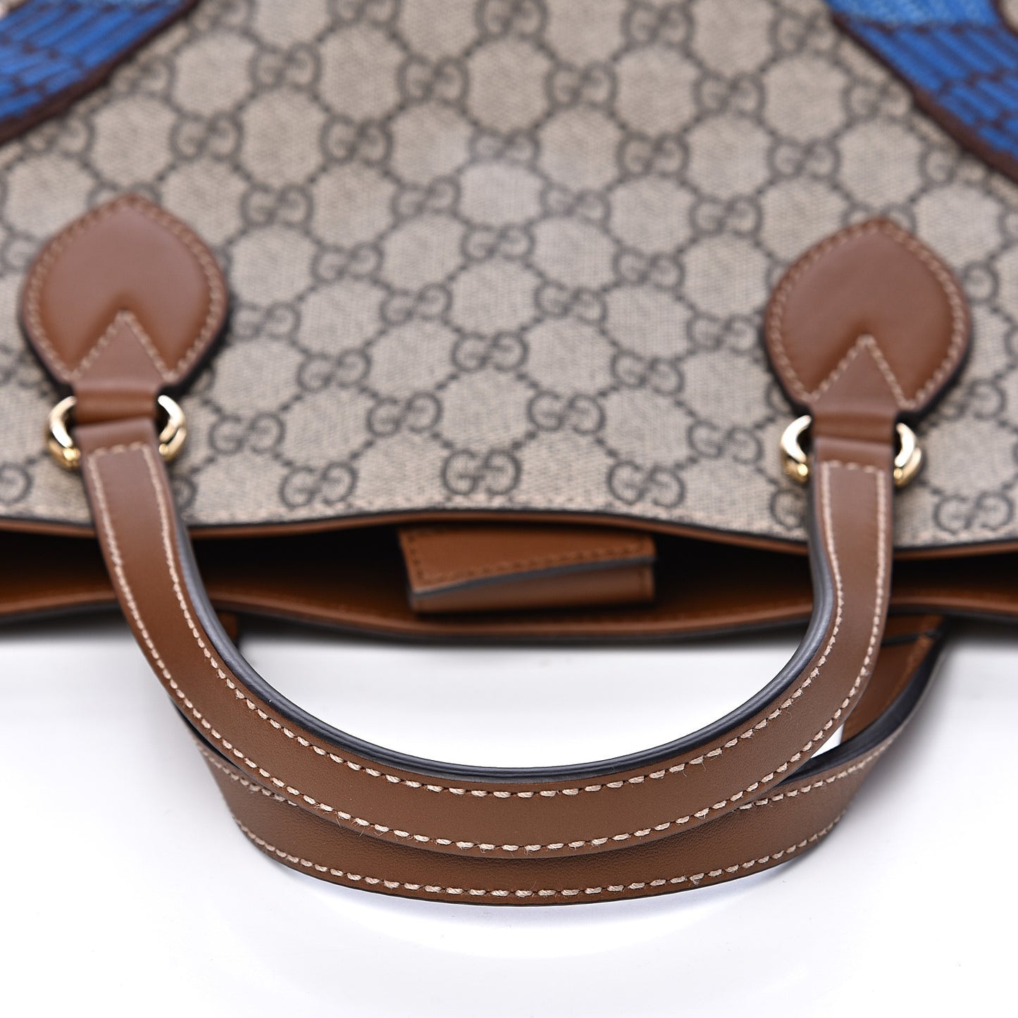 Soft GG Supreme Monogram Garden Collection Crossbody Tote Beige Tuscany