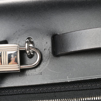 Hermes Military Toile Vache Hunter Herbag Zip PM 31 Black 15 of 17