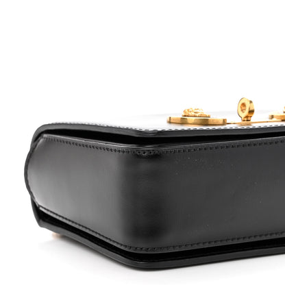 Versace Calfskin Medallion Tribute Shoulder Bag Black 8 of 11