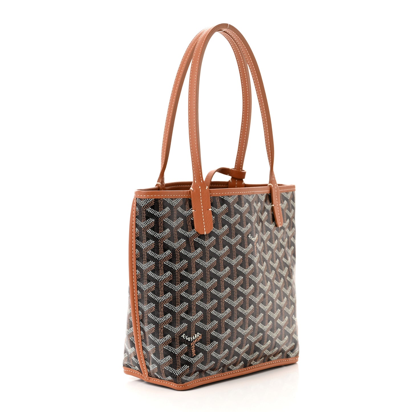 Goyardine Reversible Mini Anjou Black Gold