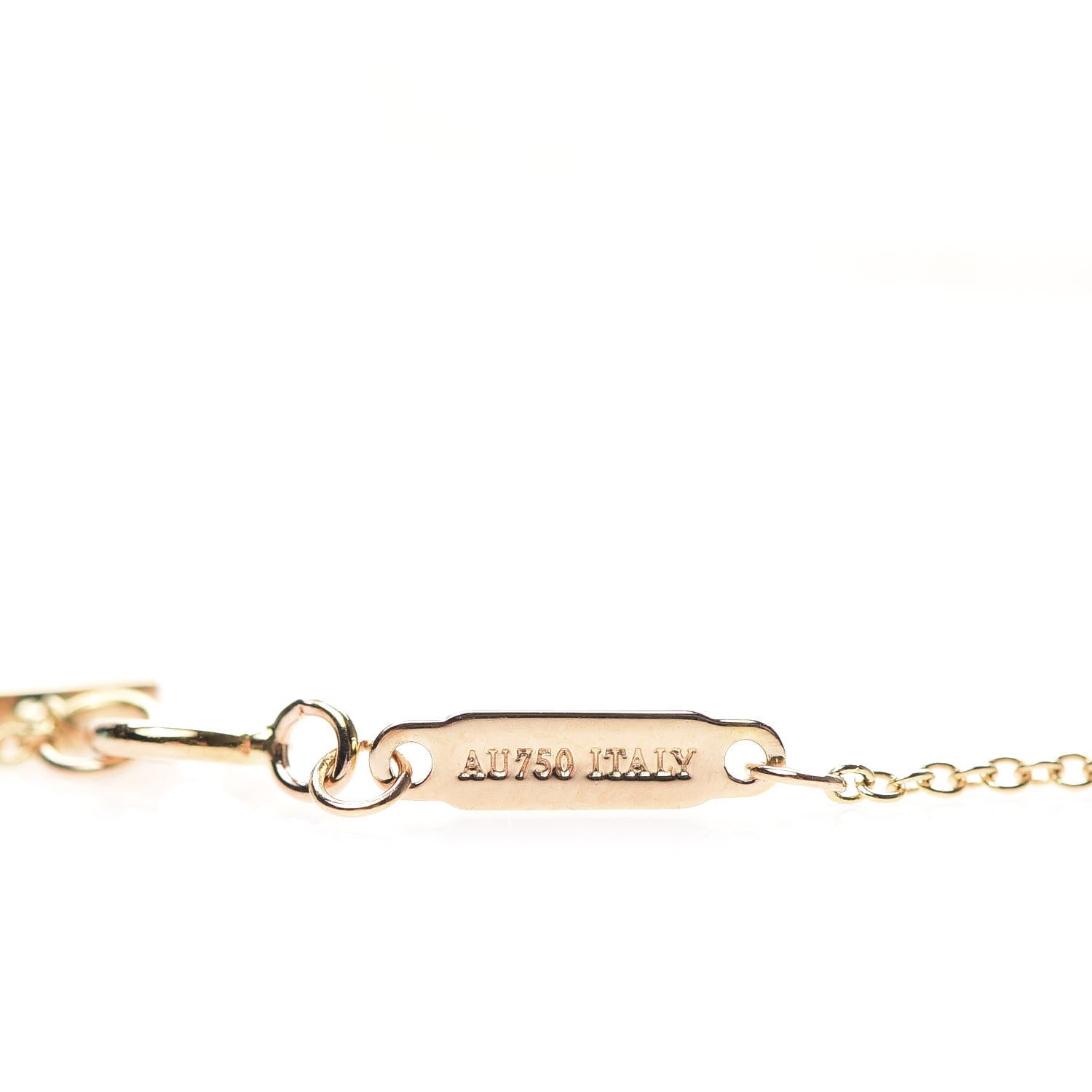 Tiffany 18K Rose Gold Diamond Mini T Smile Pendant Necklace 6 of 7