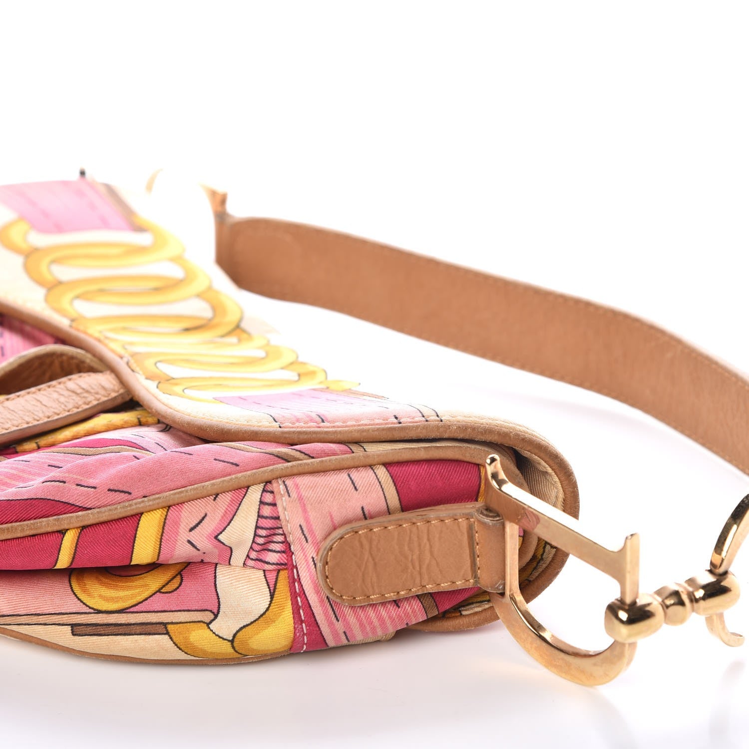 Christian Dior Satin Print Saddle Bag Multicolor 11 of 20