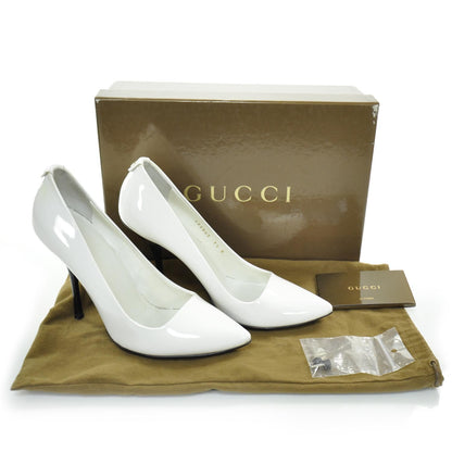 Gucci Patent Leather GG Pumps 7.5 Black White 4 of 11
