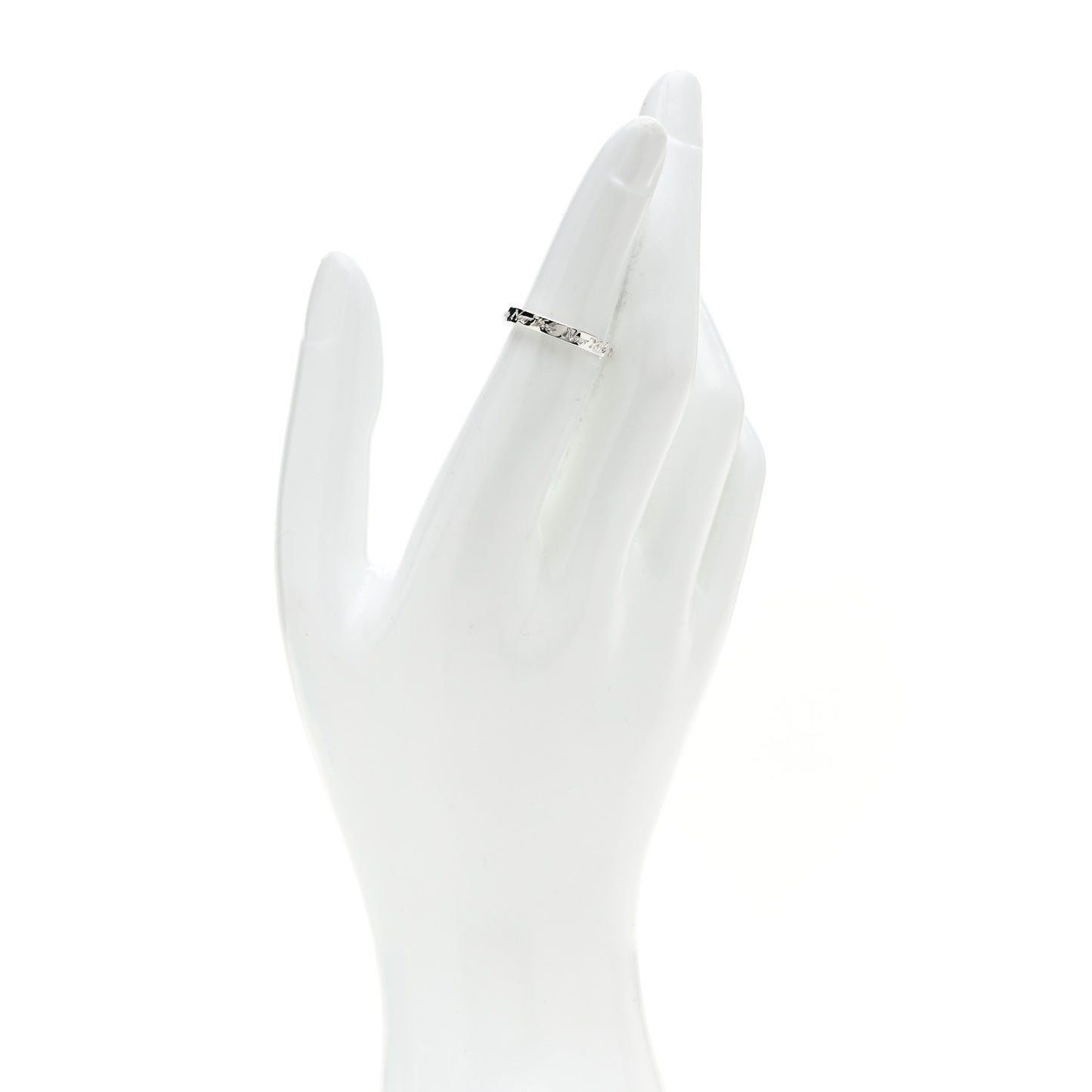 Sterling Silver Narrow Notes Ring 49 5