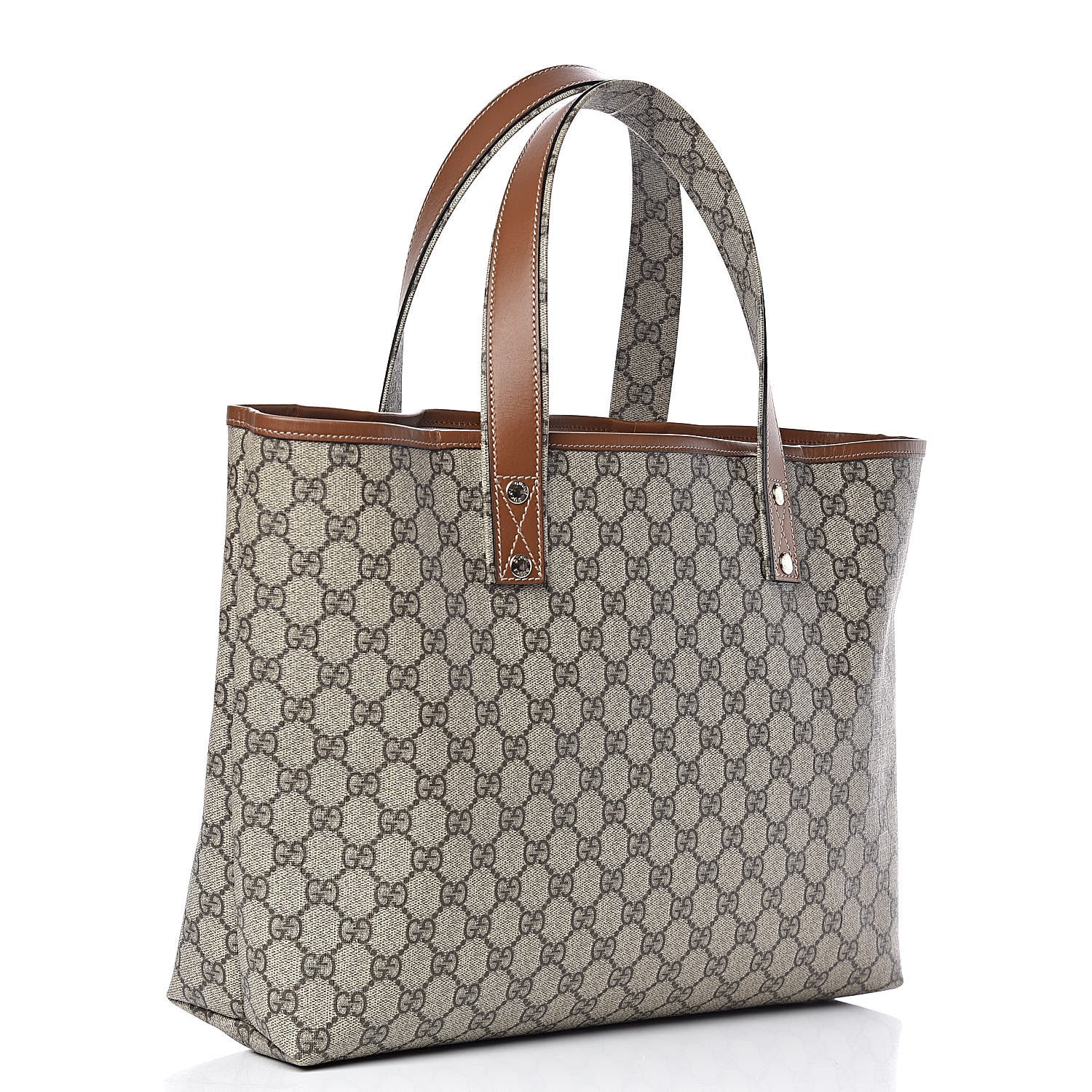 Gucci GG Plus Monogram Medium Signature Web Loop Tote Brown 3 of 10