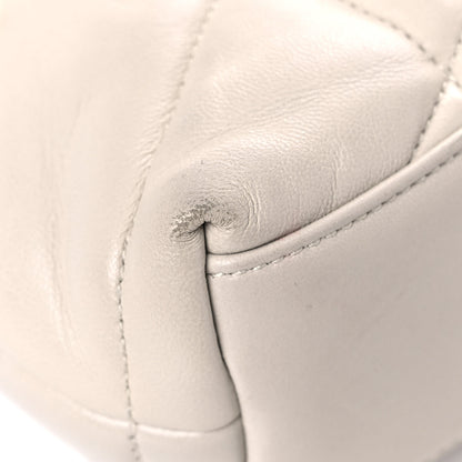 Saint Laurent Lambskin Quilted Toy Loulou Puffer Monogram Chain Satchel Crema Soft 7 of 19