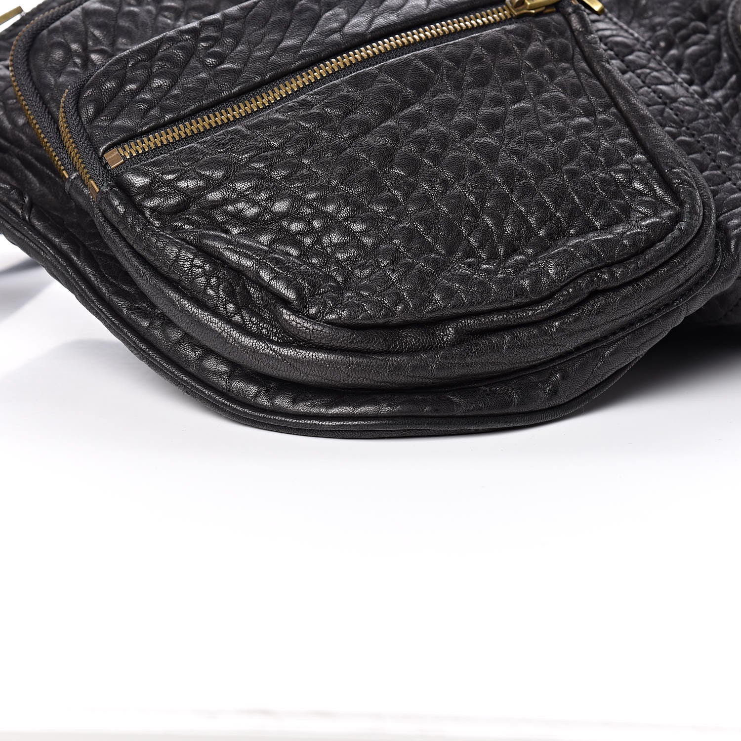 Alexander Wang Pebbled Lambskin Max Fanny Pack Belt Bag Black 7 of 9
