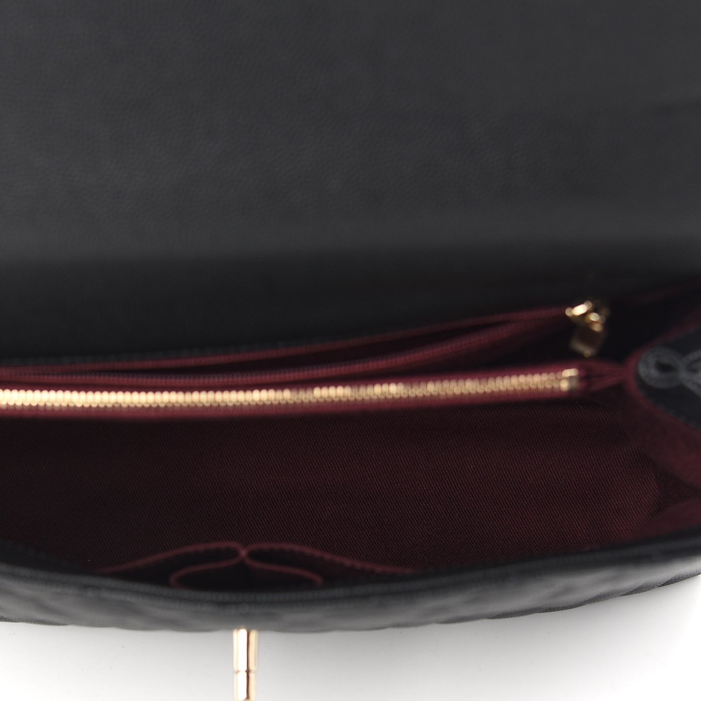 Caviar Quilted Medium Coco Handle Flap Black