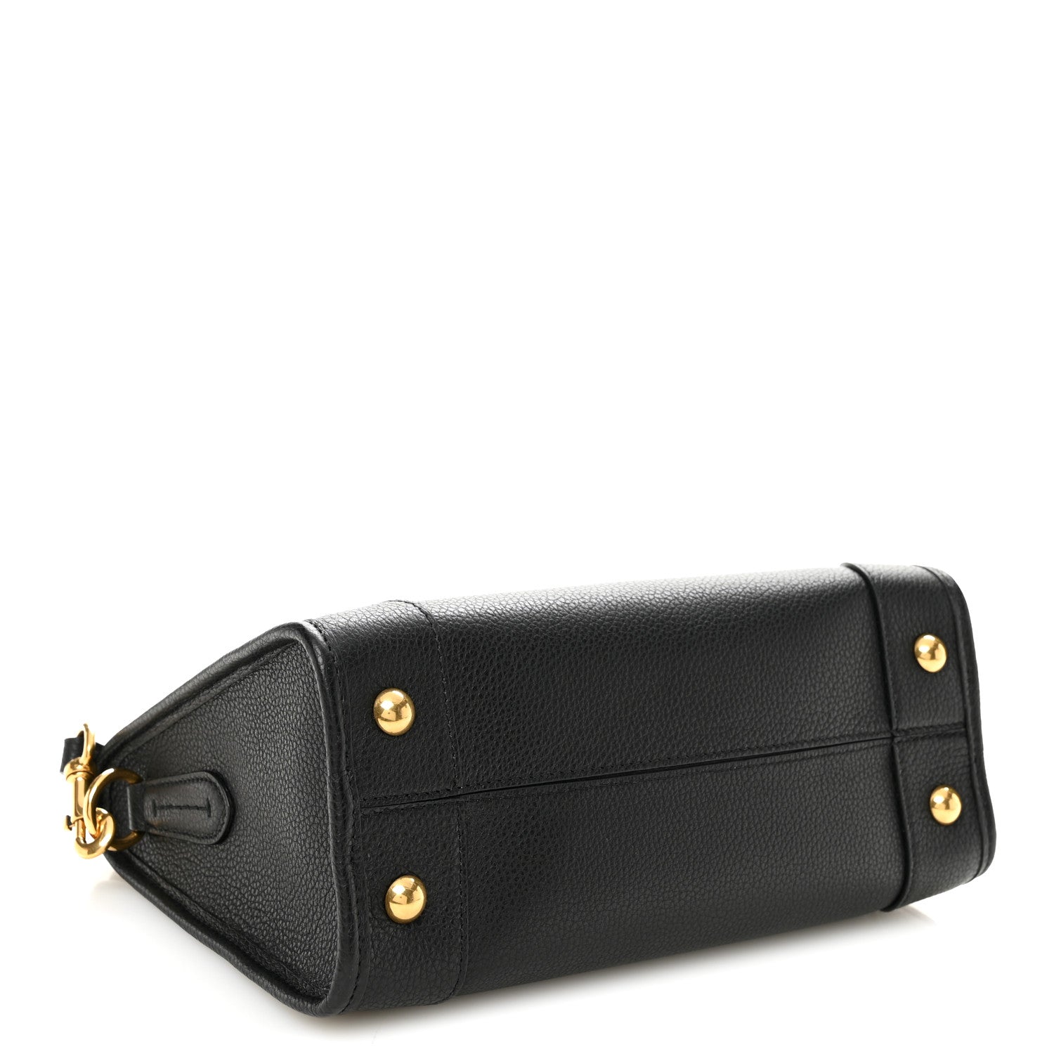 Salvatore Ferragamo Grained Calfskin 1927 Tote Black 4 of 9