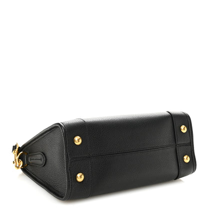 Salvatore Ferragamo Grained Calfskin 1927 Tote Black 4 of 9