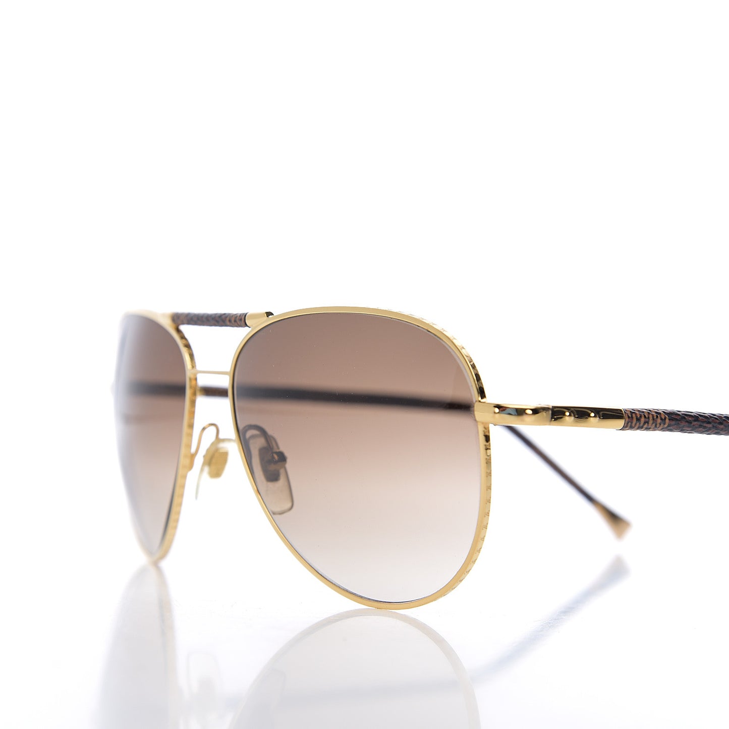 Damier Ebene Conspiration Pilote Aviator Sunglasses Z0202U Gold