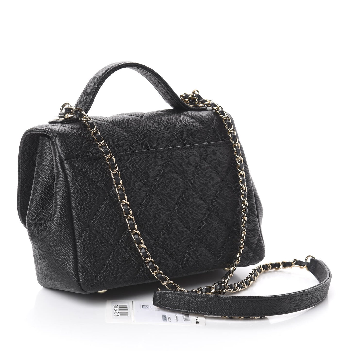 Caviar Quilted Mini Business Affinity Flap Black