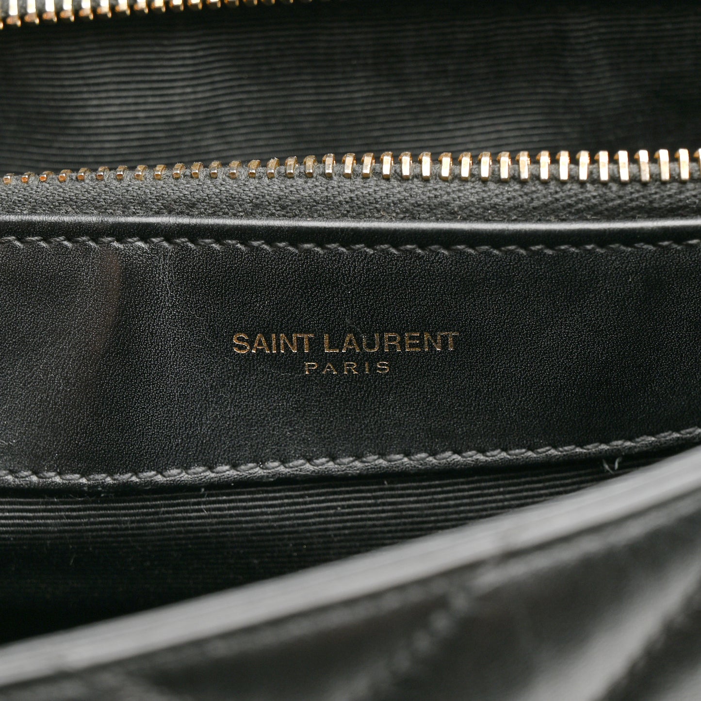 Smooth Calfskin Matelasse Chevron Monogram Shopping Bag Black