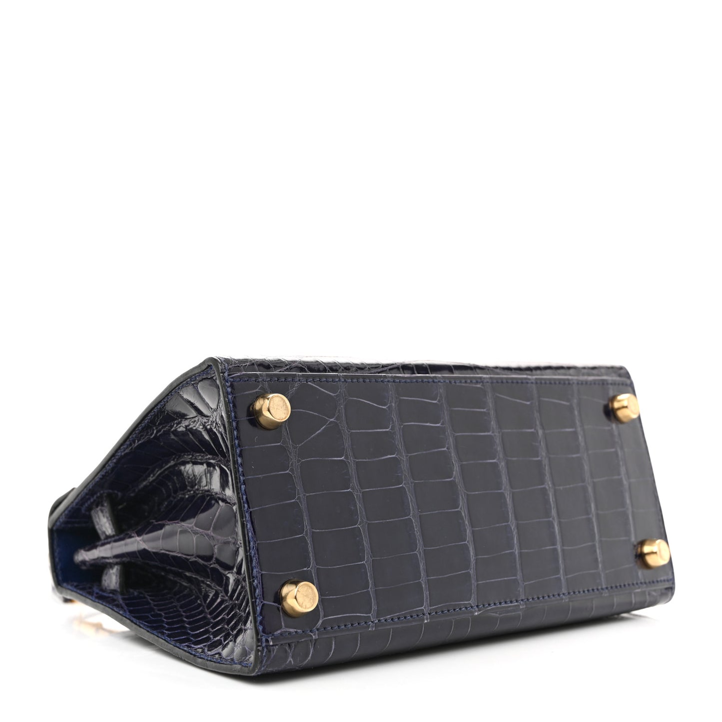 Shiny Alligator Mini Kelly Sellier 20 Amethyste