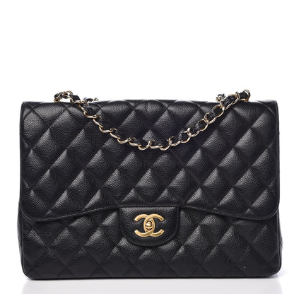 Chanel Caviar Quilted Jumbo Single Flap Black 1 of 10