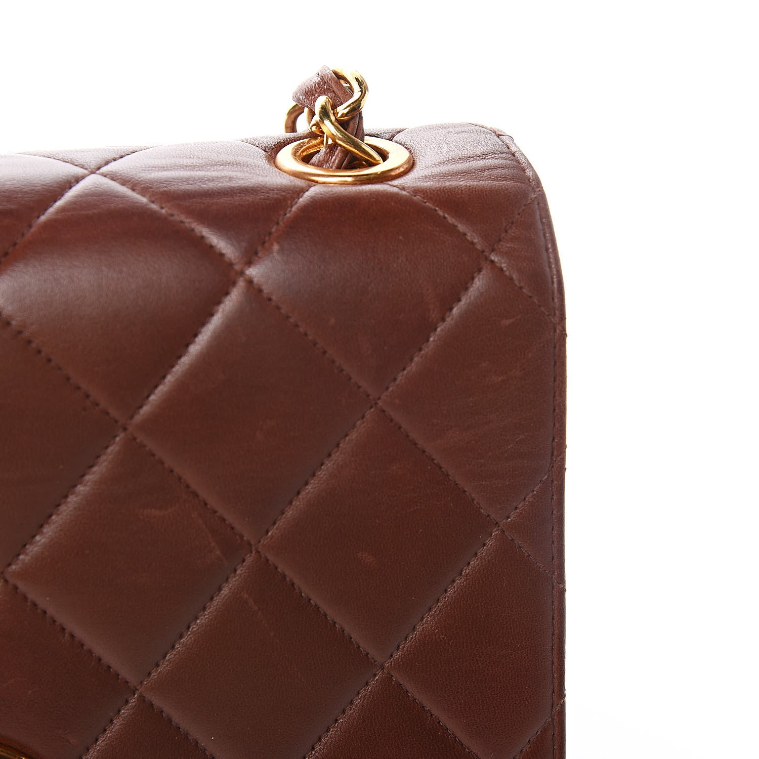 Chanel Lambskin Quilted Medium Single Flap Bag Brown 13 of 17