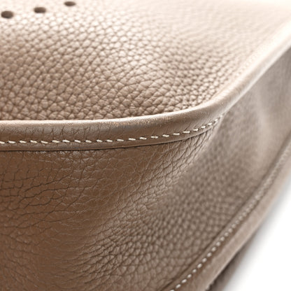 Hermes Taurillon Clemence EVELYNE III PM Etoupe 11 of 12